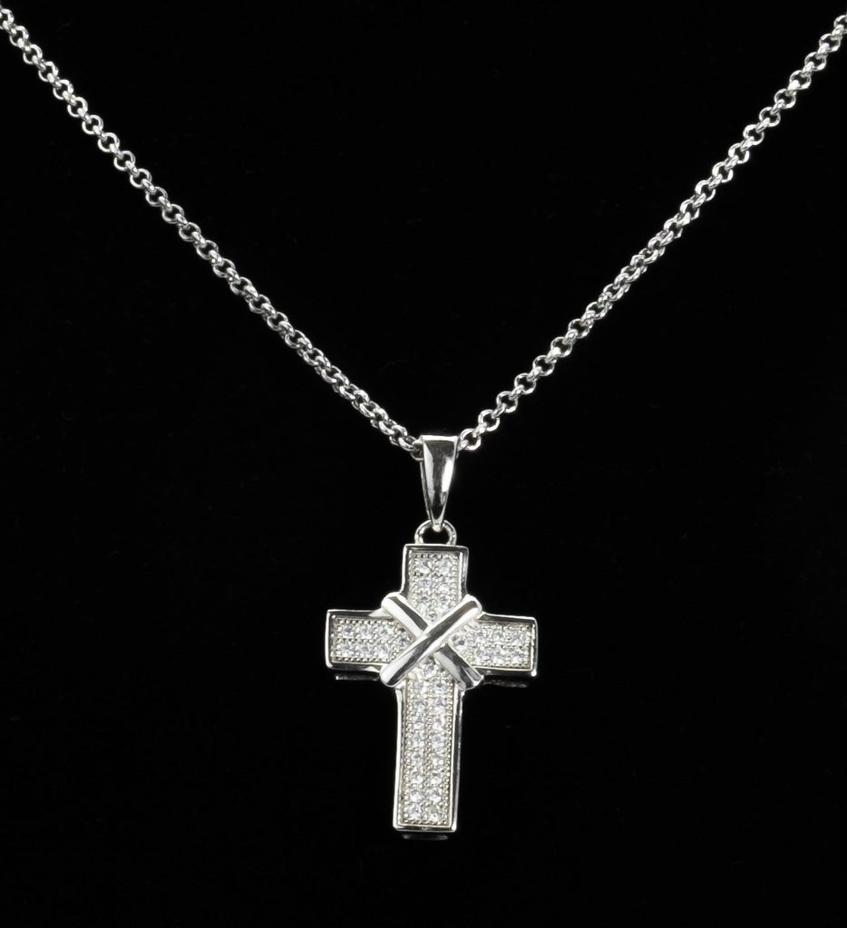 925 Sterling Silver Cross With CZ