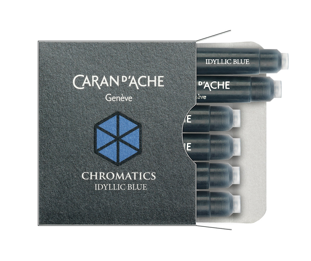 Caran d’Ache Ink Cartridge Idyllic Blue (12 cartridges)