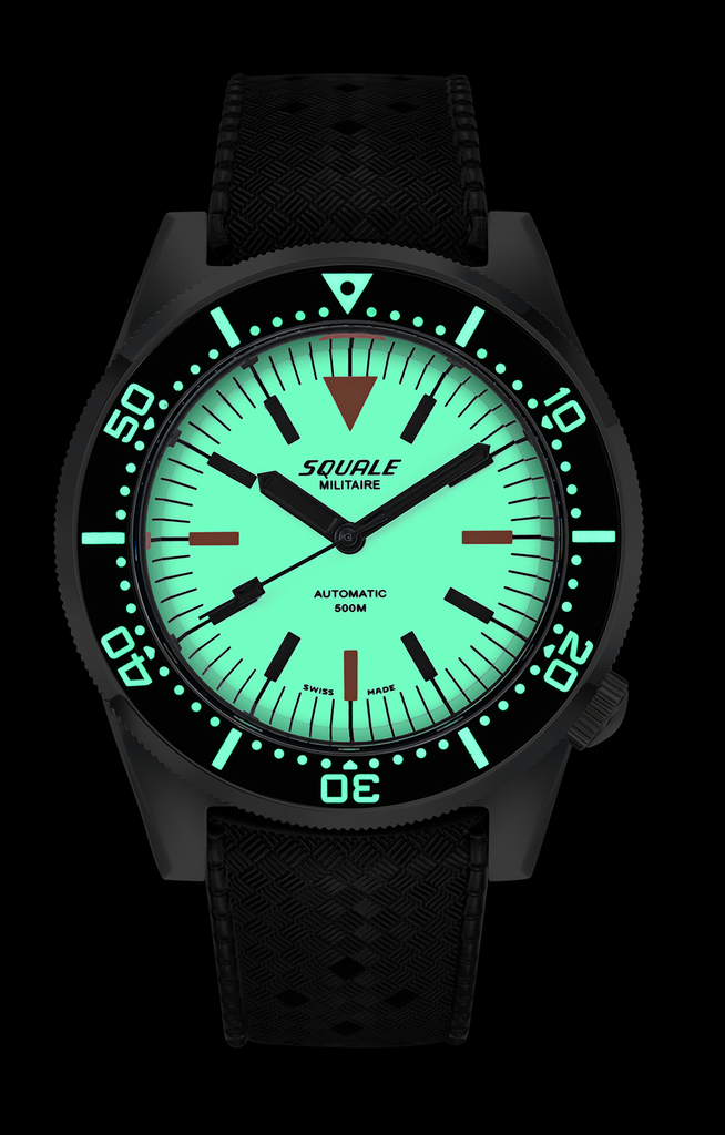 Squale 1521 Full Luminous Militaire Rubber