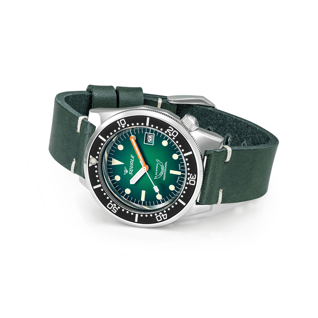 Squale 1521 Green Leather