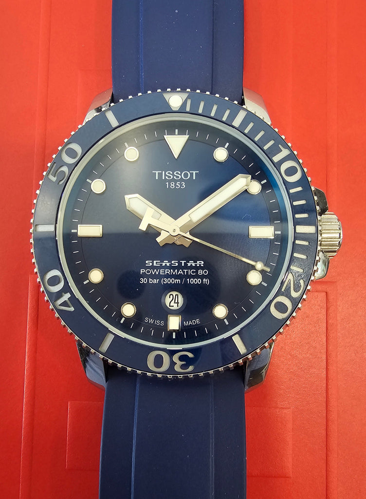 Pre-owned Tissot Sea Star Blue dial T120.407.11.041.03