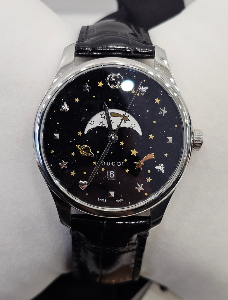 Pre-owned Gucci G Timeless Moonphase Quartz