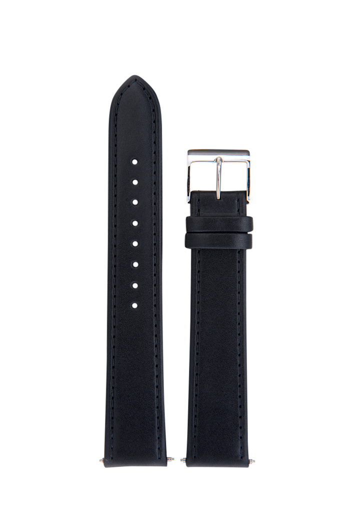 Junghans 18mm Black Leather Strap