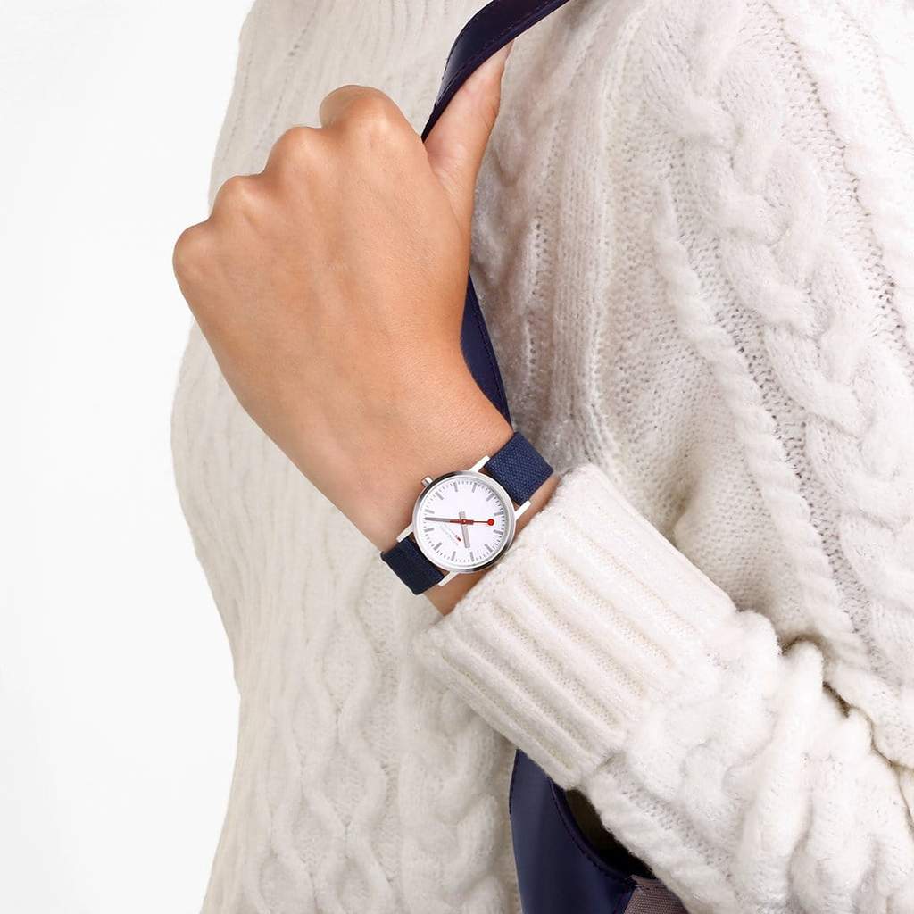 Mondaine Classic Deep Ocean Blue Textile 30mm