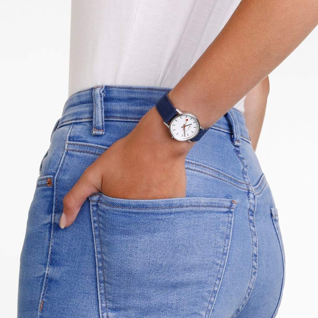 Mondaine Classic Deep Ocean Blue Textile 30mm