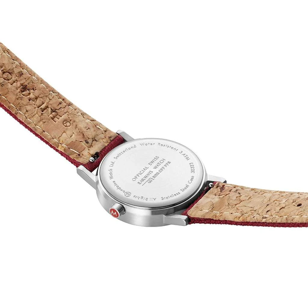 Mondaine Classic Dark Red Textile 30mm