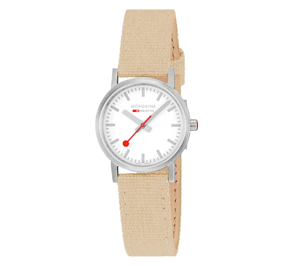 Mondaine Classic Beige Textile 30mm