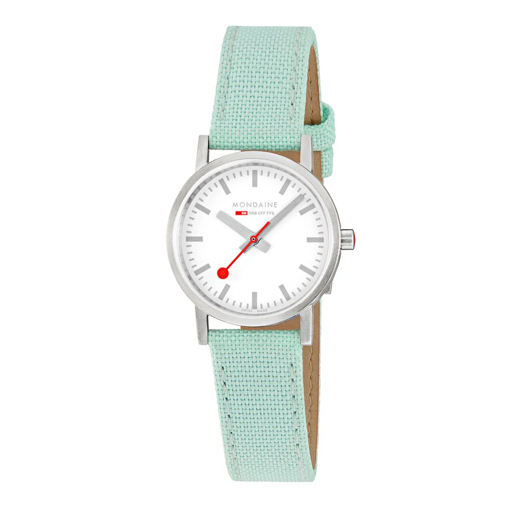 Mondaine Classic Mint Textile Strap