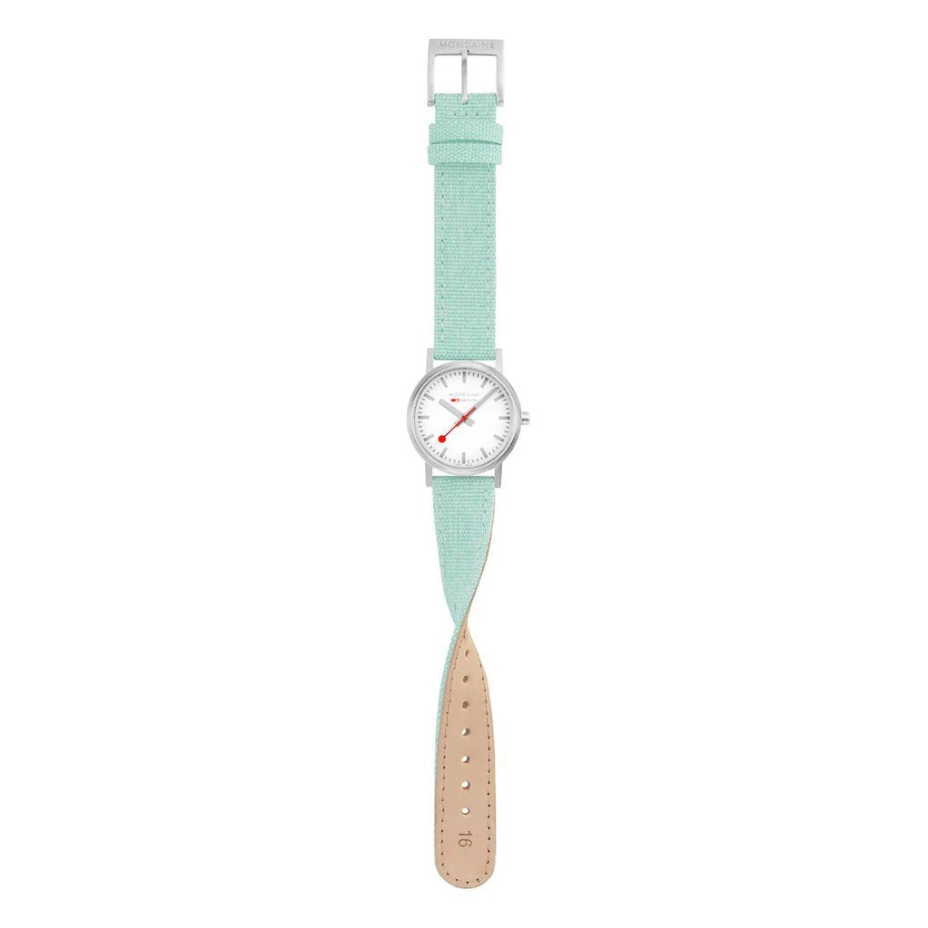 Mondaine Classic Mint Textile Strap