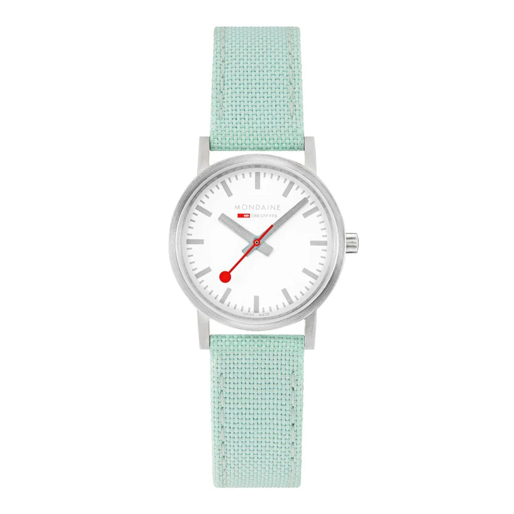 Mondaine Classic Mint Textile Strap