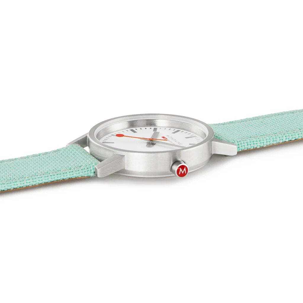 Mondaine Classic Mint Textile Strap