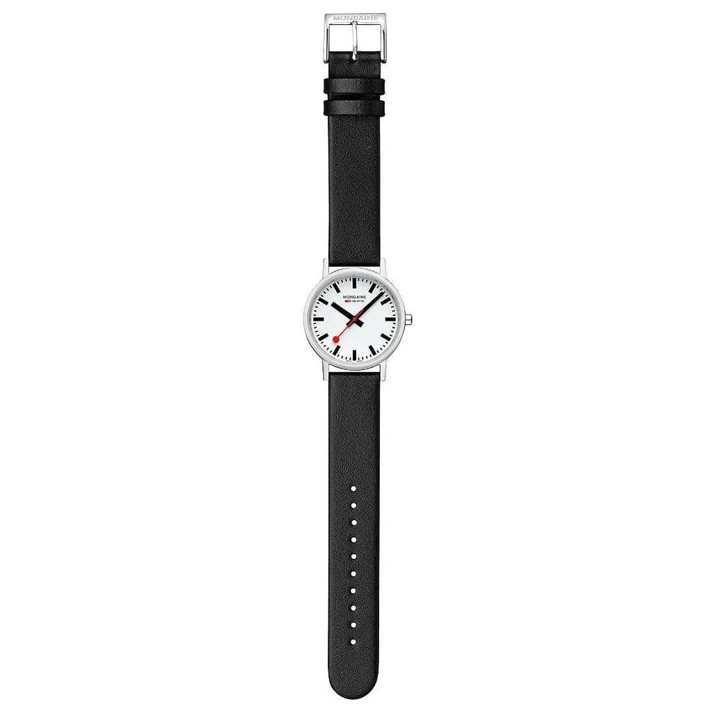 Mondaine Classic Black Leather 36mm