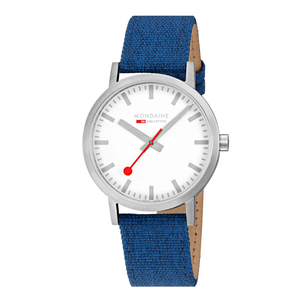 Mondaine Classic Navy Blue Textile 40mm