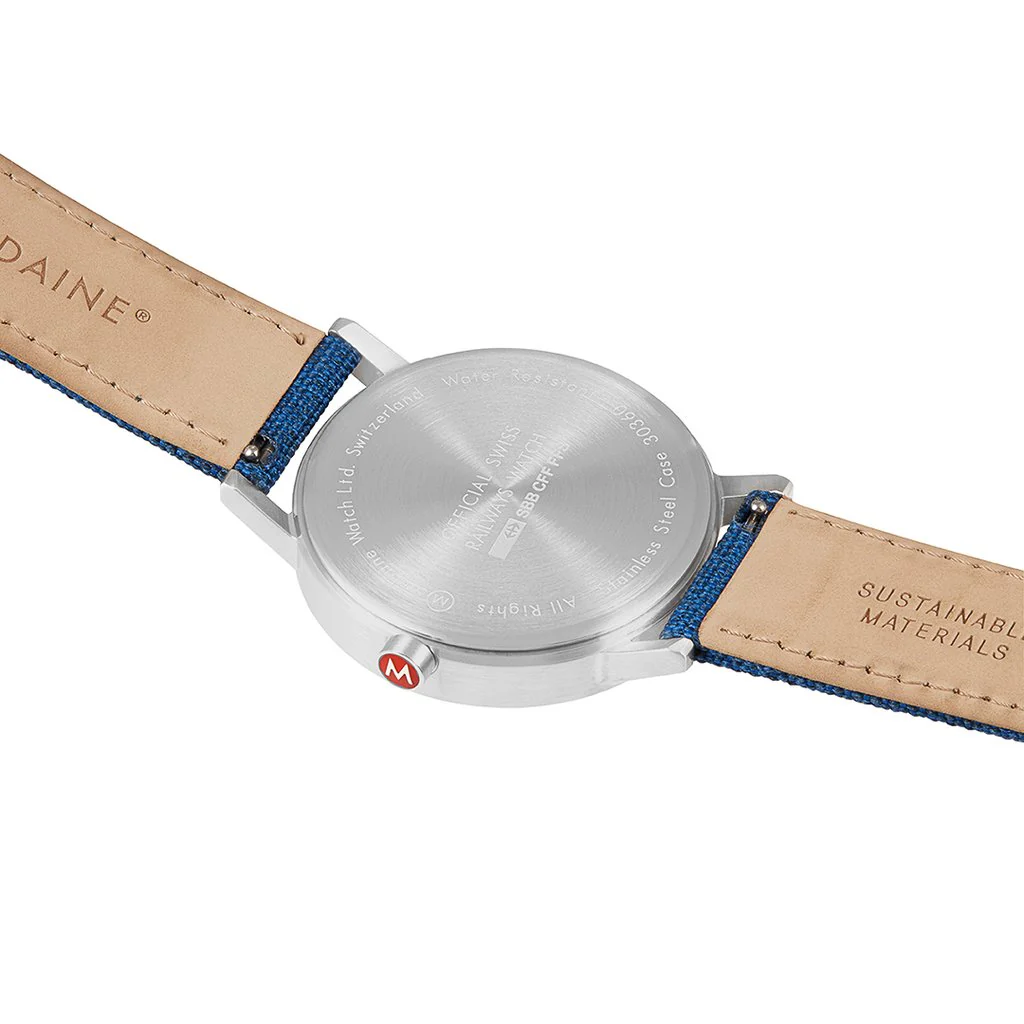 Mondaine Classic Navy Blue Textile 40mm