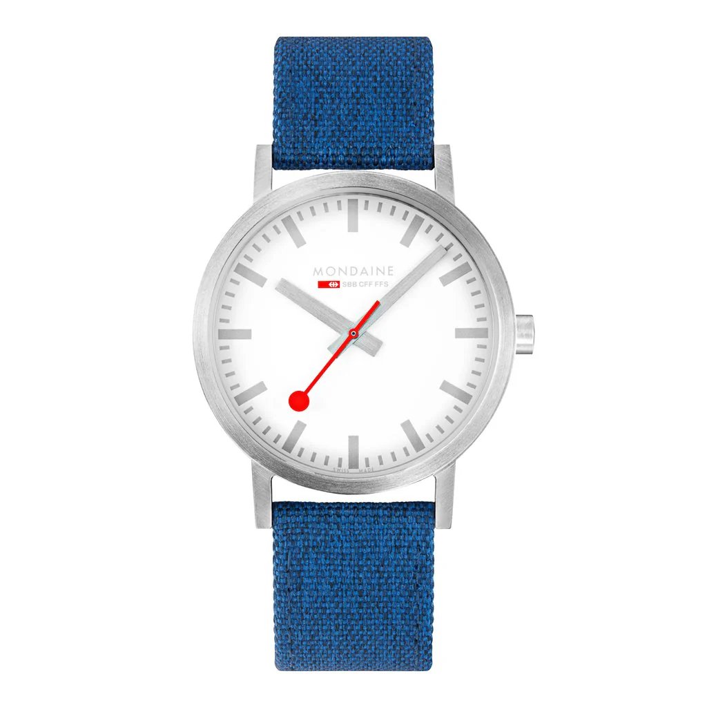 Mondaine Classic Navy Blue Textile 40mm