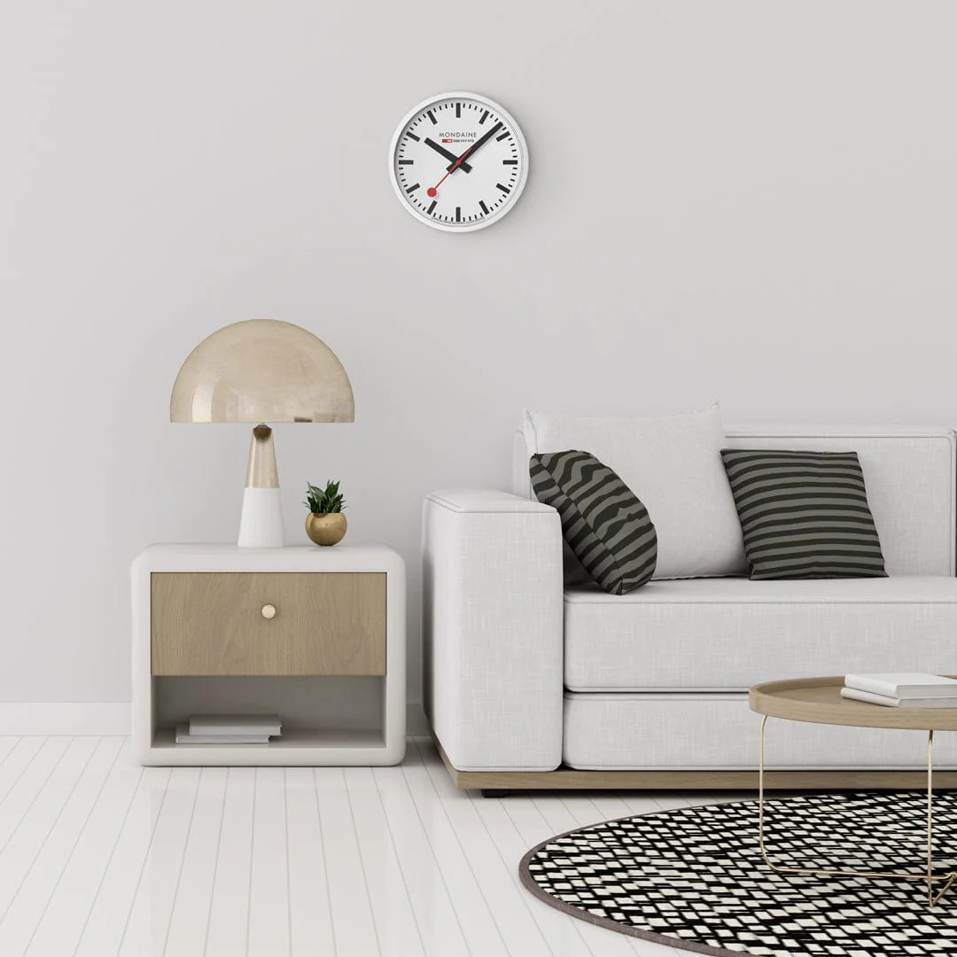 Mondaine Wall Clock 25cm White – Russell Jewellers Mondaine Wall Clock 25cm White – Russell Jewellers