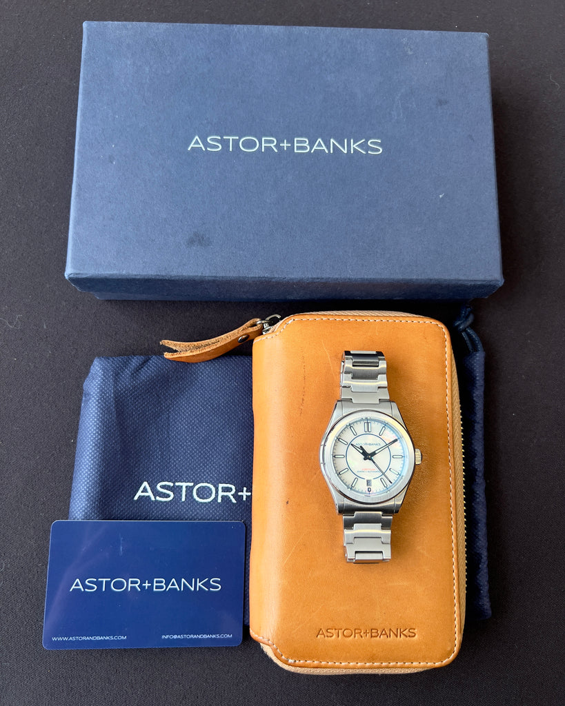 Pre-owned Astor+Banks Fortitude Mother of Pearl dial