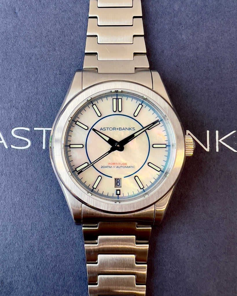 Pre-owned Astor+Banks Fortitude Mother of Pearl dial