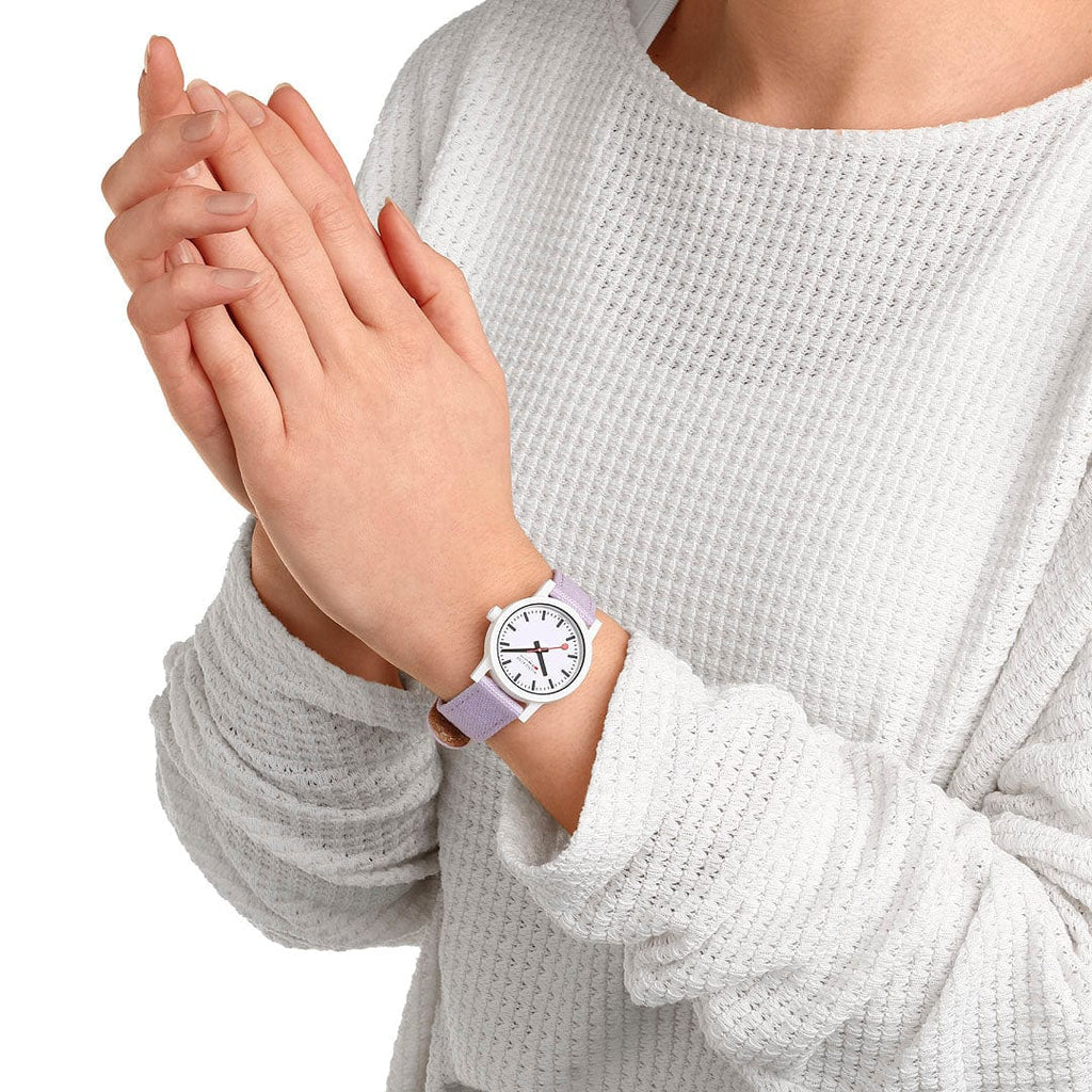 Mondaine Essence White Lavender Sustainable Watch 32mm