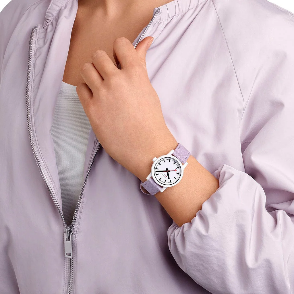 Mondaine Essence White Lavender Sustainable Watch 32mm