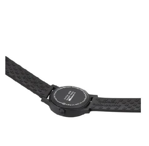 Mondaine Essence Black Case Vegan Strap Sustainable Watch 32mm