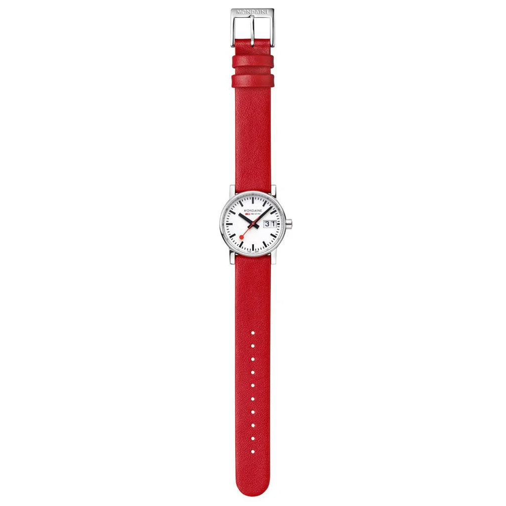 Mondaine EVO2 Red Vegan Leather 30mm