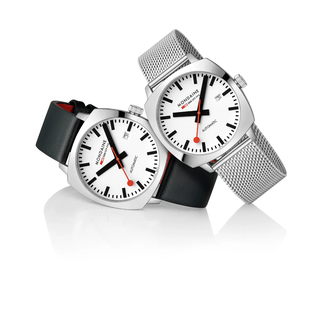 Mondaine Automatic Cushion 39mm on Mesh Bracelet