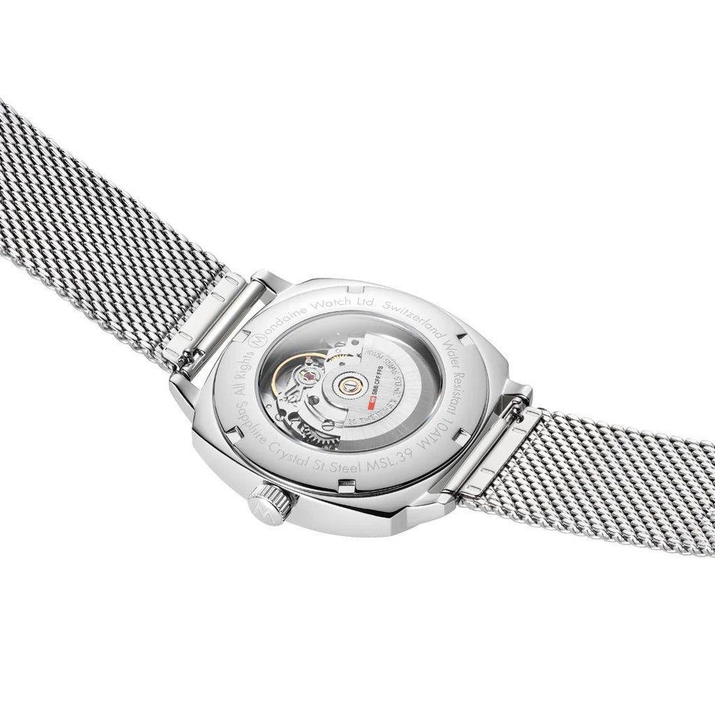 Mondaine Automatic Cushion 39mm on Mesh Bracelet