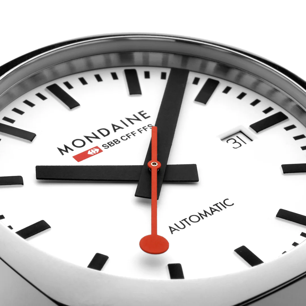 Mondaine Automatic Cushion 39mm on Mesh Bracelet