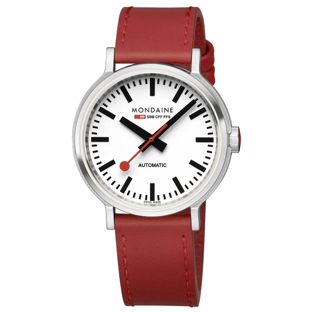 Mondaine Original Automatic 41mm Red Leather