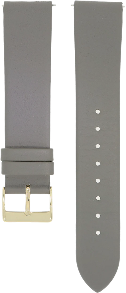 Junghans 20mm Grey Leather Strap with PVD gold buckle