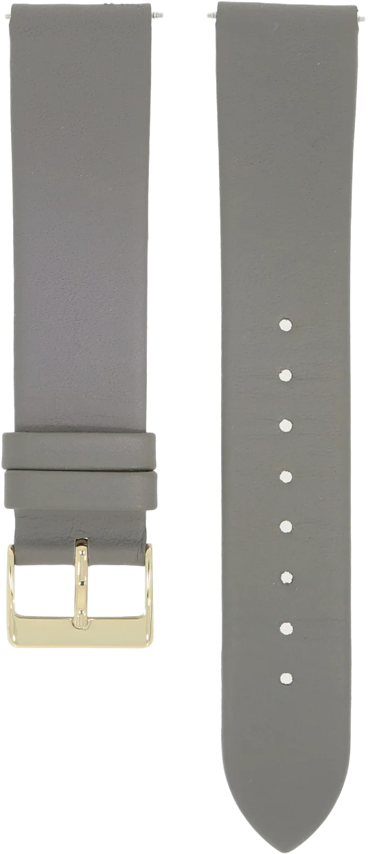 Junghans 20mm Grey Leather Strap with PVD gold buckle Russell