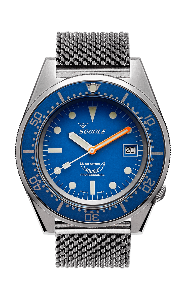 Squale 1521 Blue Blasted Mesh