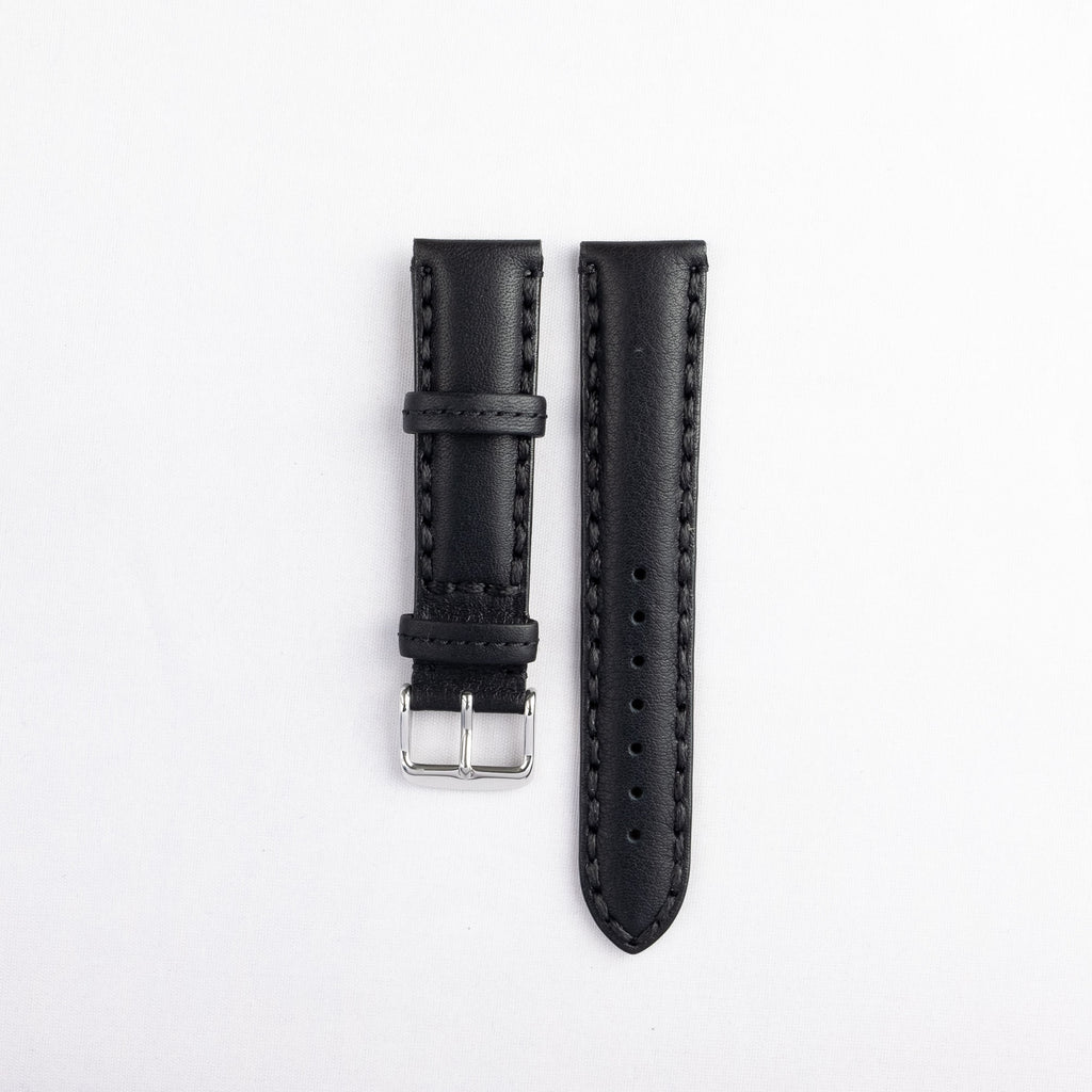 Padded Heavy Stitched Calf Leather Strap