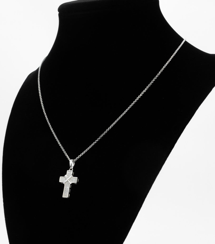 925 Sterling Silver Cross With CZ