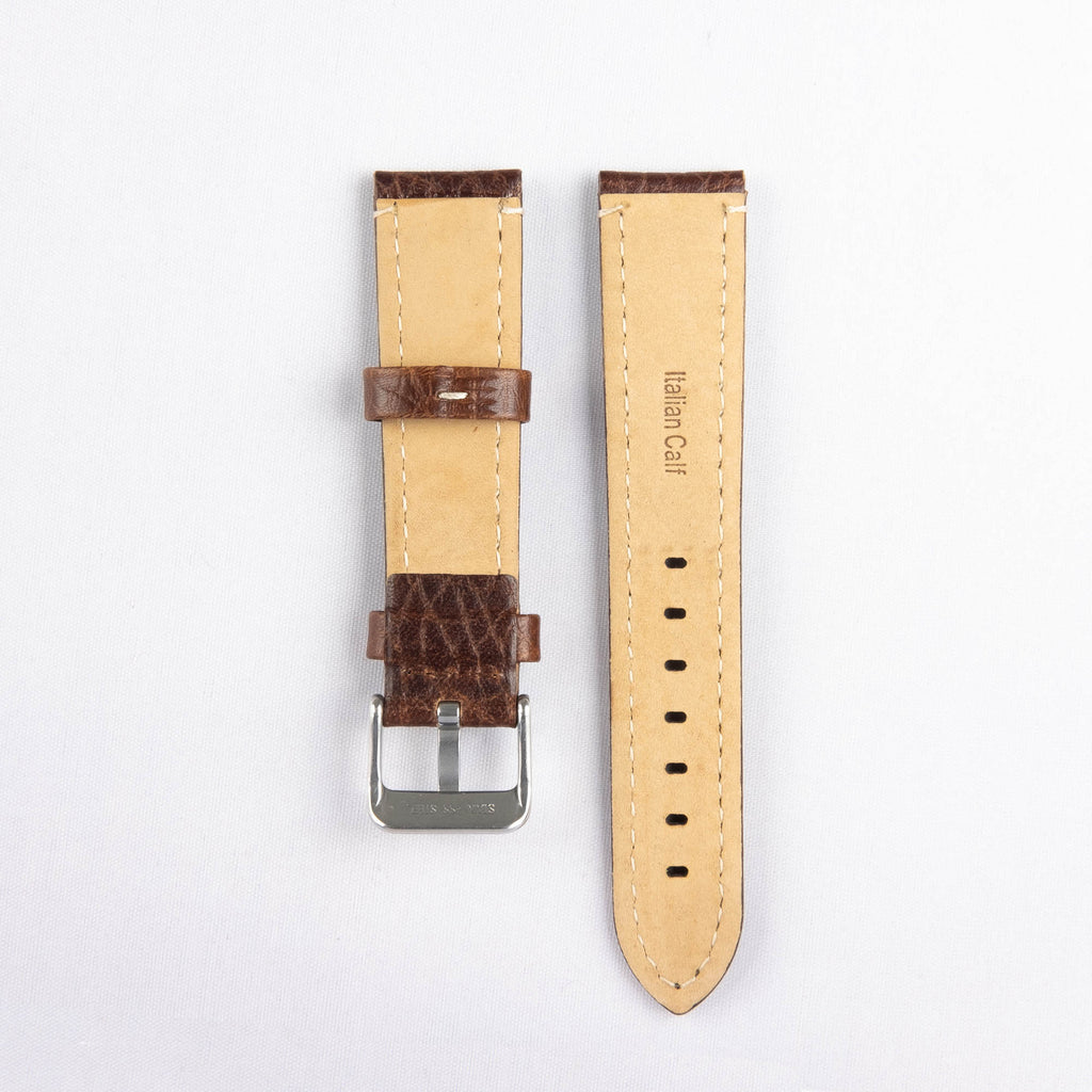 Padded Stitched Italian Leather Strap