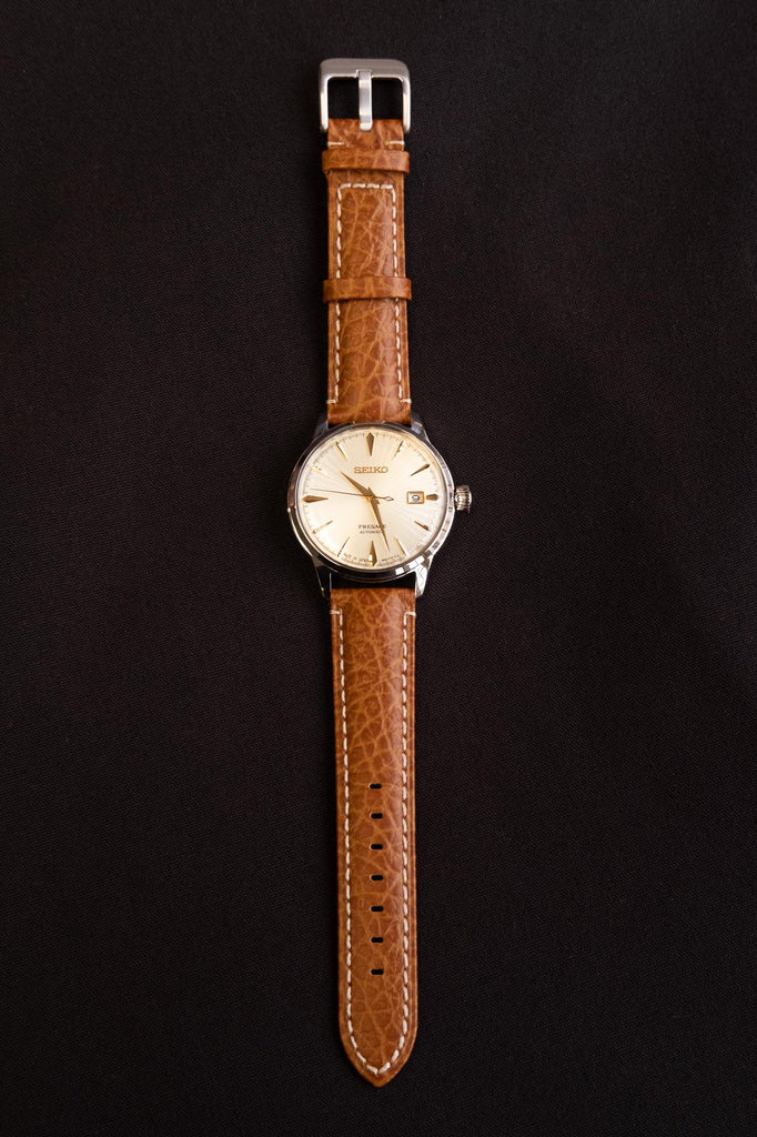 Padded Stitched Italian Leather Strap