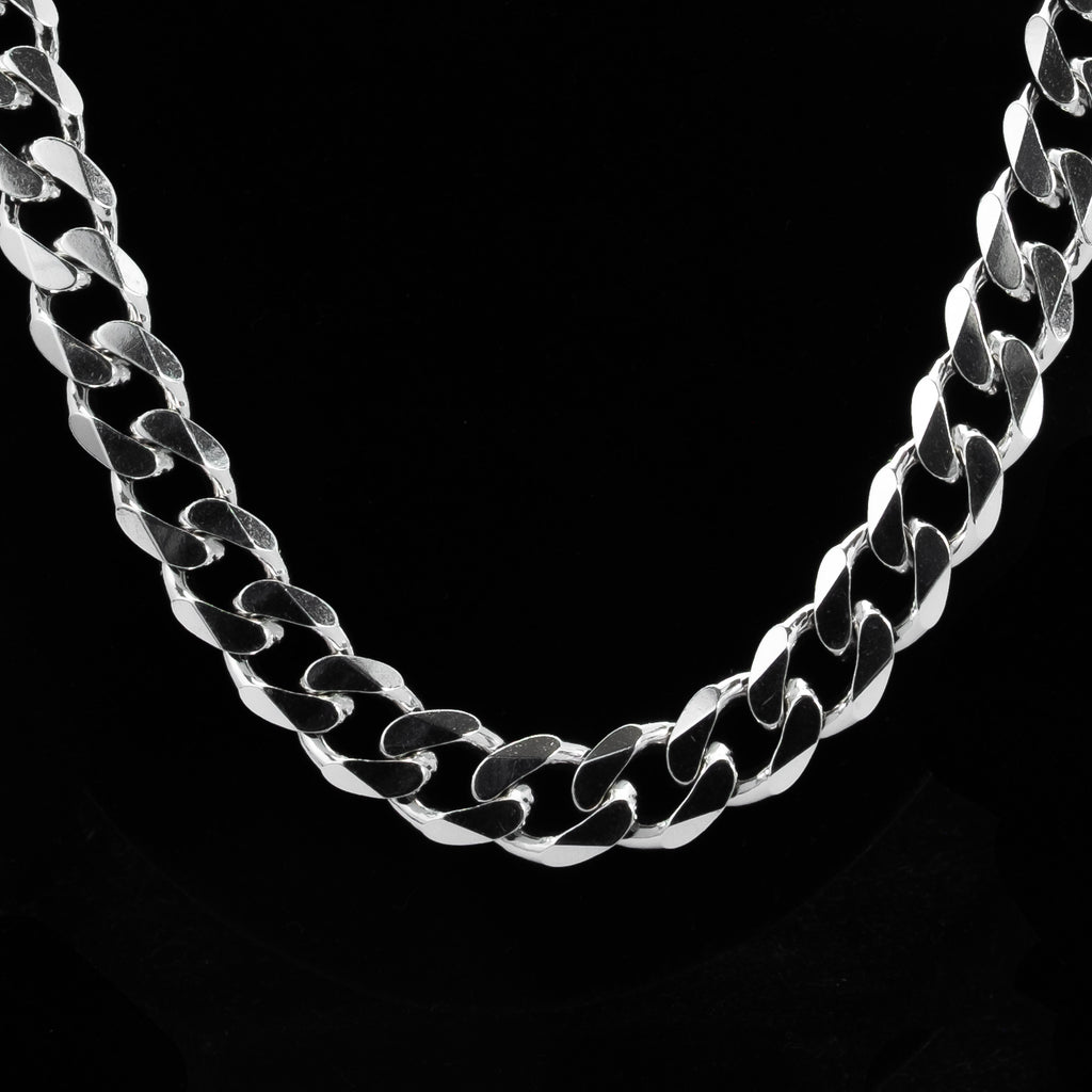 9mm 925 Sterling Silver Cuban Link Chain