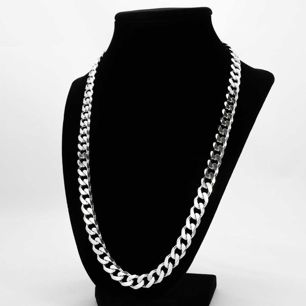 9mm 925 Sterling Silver Cuban Link Chain