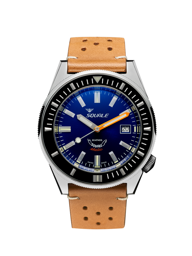 Squale Matic Dark Blue Leather