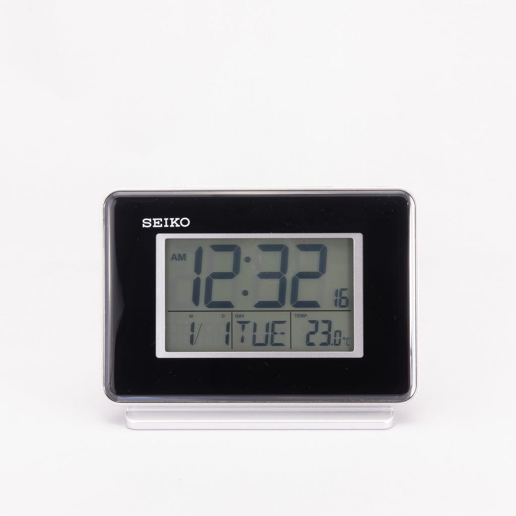 Seiko QHL068K Travel Clock Dual Alarm and Date