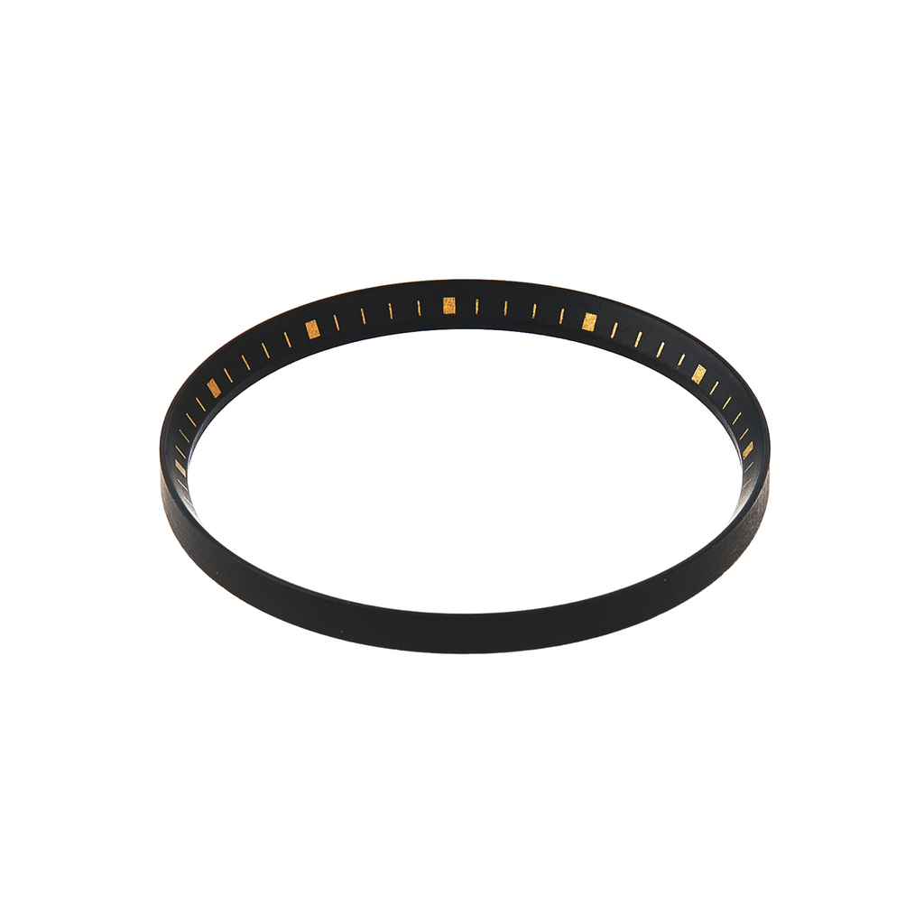 SKX007/SRPD Chapter Ring: Matte Black Finish with Gold Markers