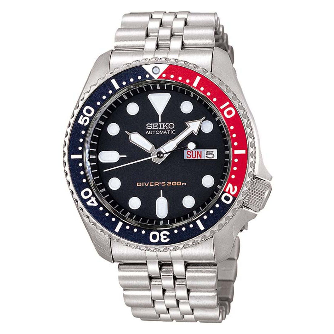 Seiko men's skx009k2 diver's analog automatic stainless steel watch on sale