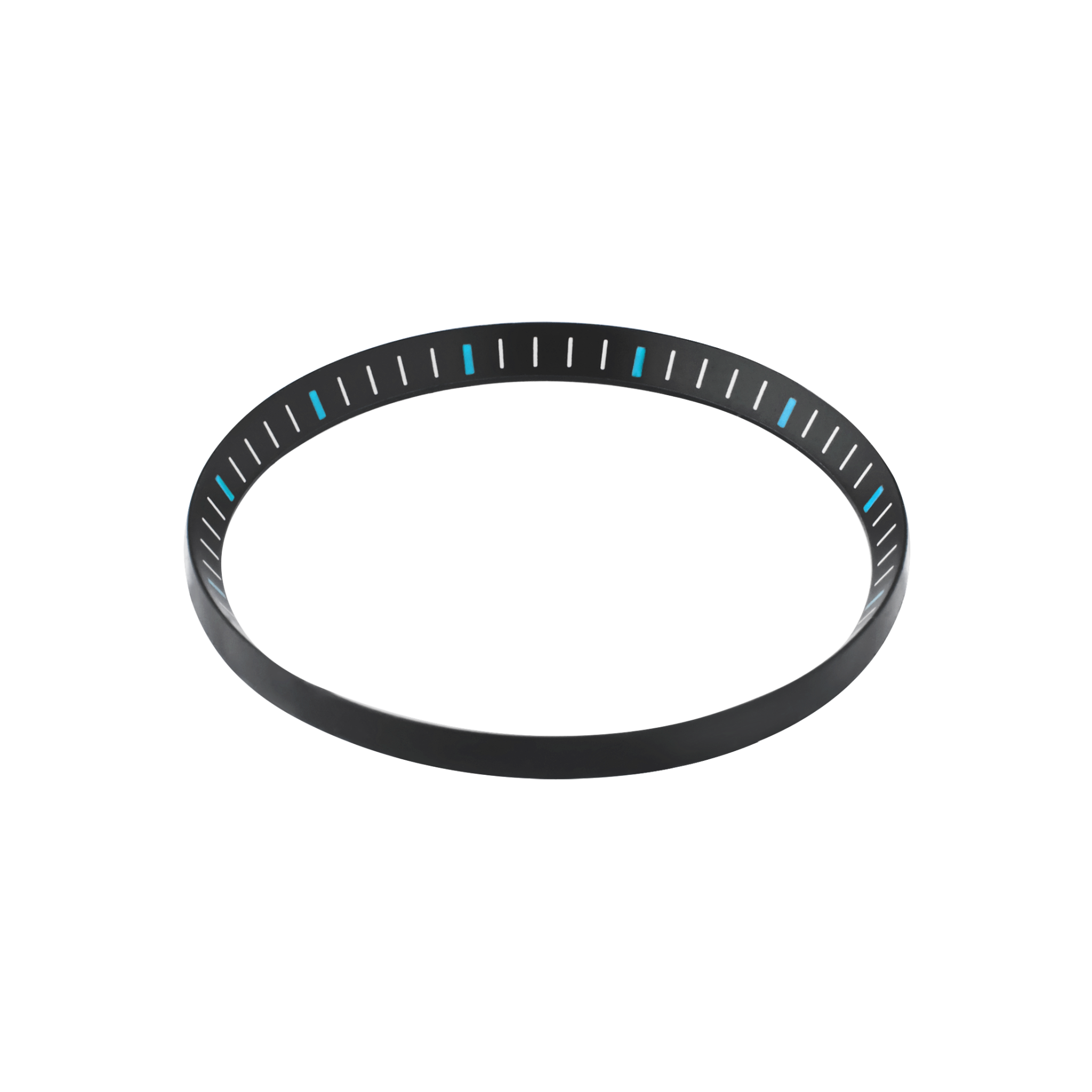 SKX007 SRPD Chapter Ring Matte Black Finish with Blue Markers