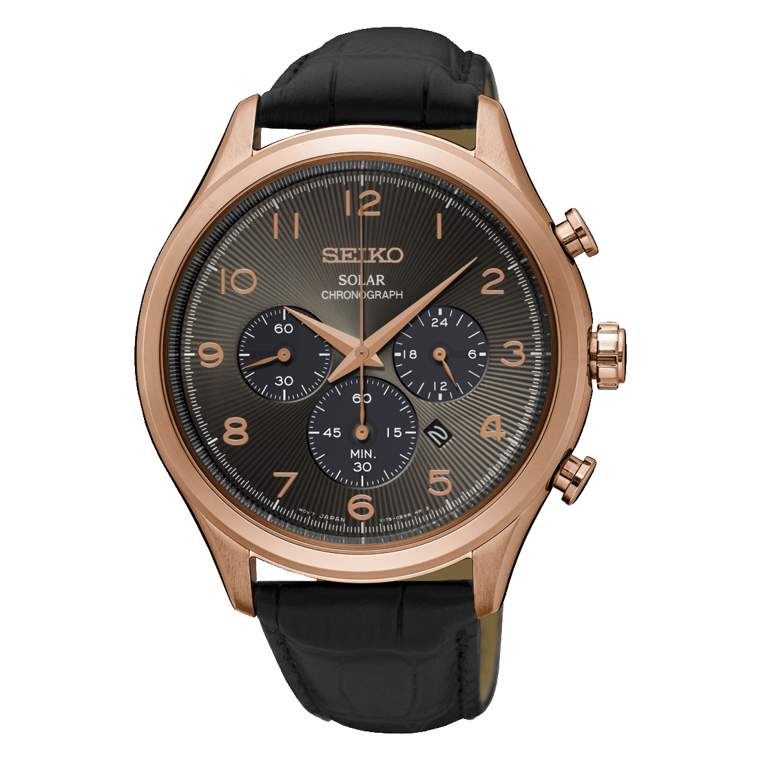 Seiko Core Solar Chronograph Black Russell Jewellers