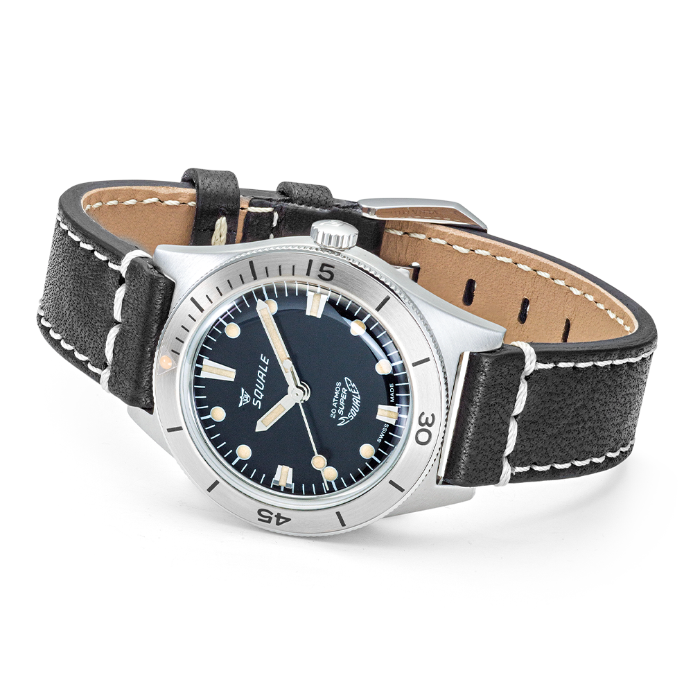 Squale Super-Squale Sunray Black Leather