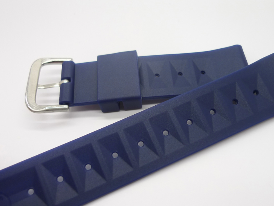 Uncle Seiko Waffle Strap for Diver Watch Blue