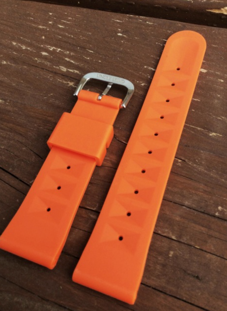 Uncle Seiko Waffle Strap for Diver Watch Orange