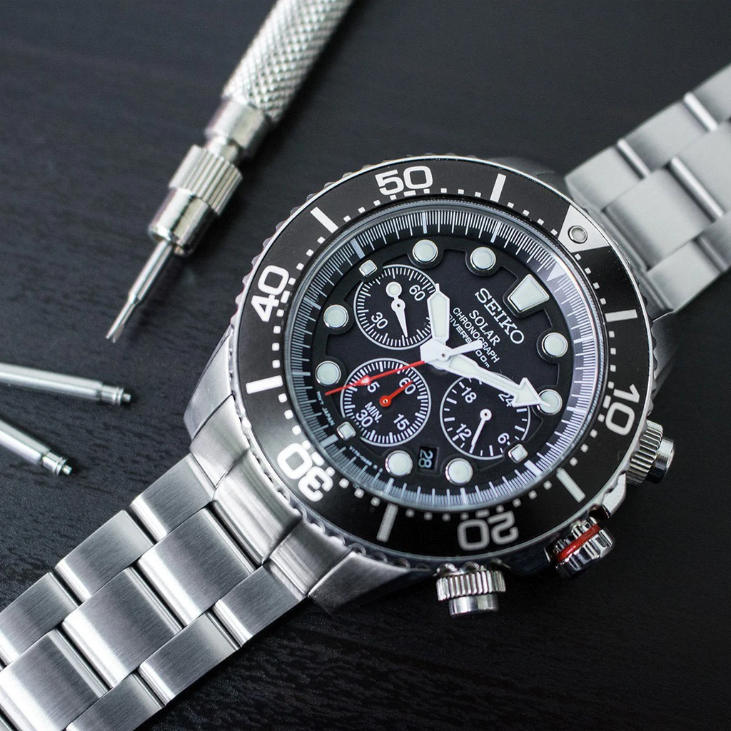 20mm Super O Boyer Watch Band compatible with Seiko Solar Power SSC015 Russell Jewellers