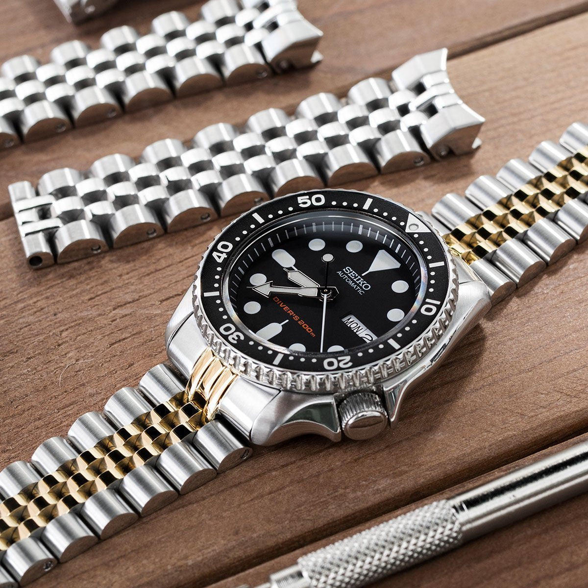 Super-J Louis 316L Two Tone for Seiko SKX007 - Main Image